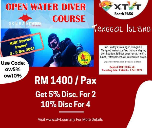 OPEN WATER DIVER COURSE SPECIAL OFFER Please visit XTVT Booth No. A-56 @ MIDE 20…