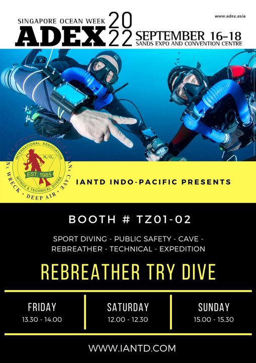 SEE YOU HERE
 ASIA DIVE EXPO (ADEX) 2022
 Sands Expo & Convention Centre, Si…